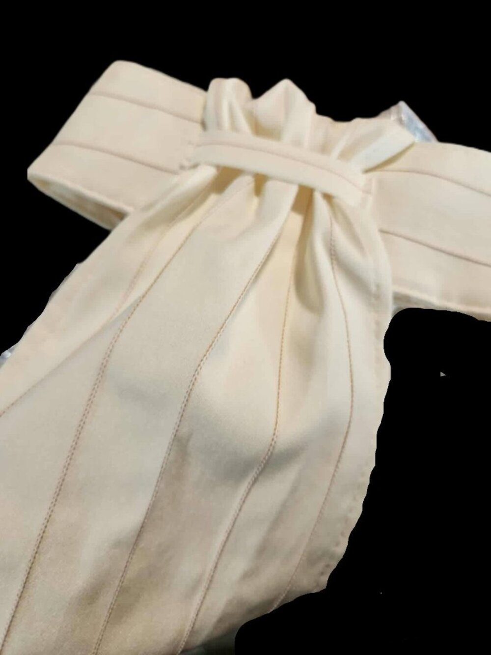STOCK TIE Equestrians Pre-Tied IVORY color w RAISED Rose Stitching New ORNAMENTS